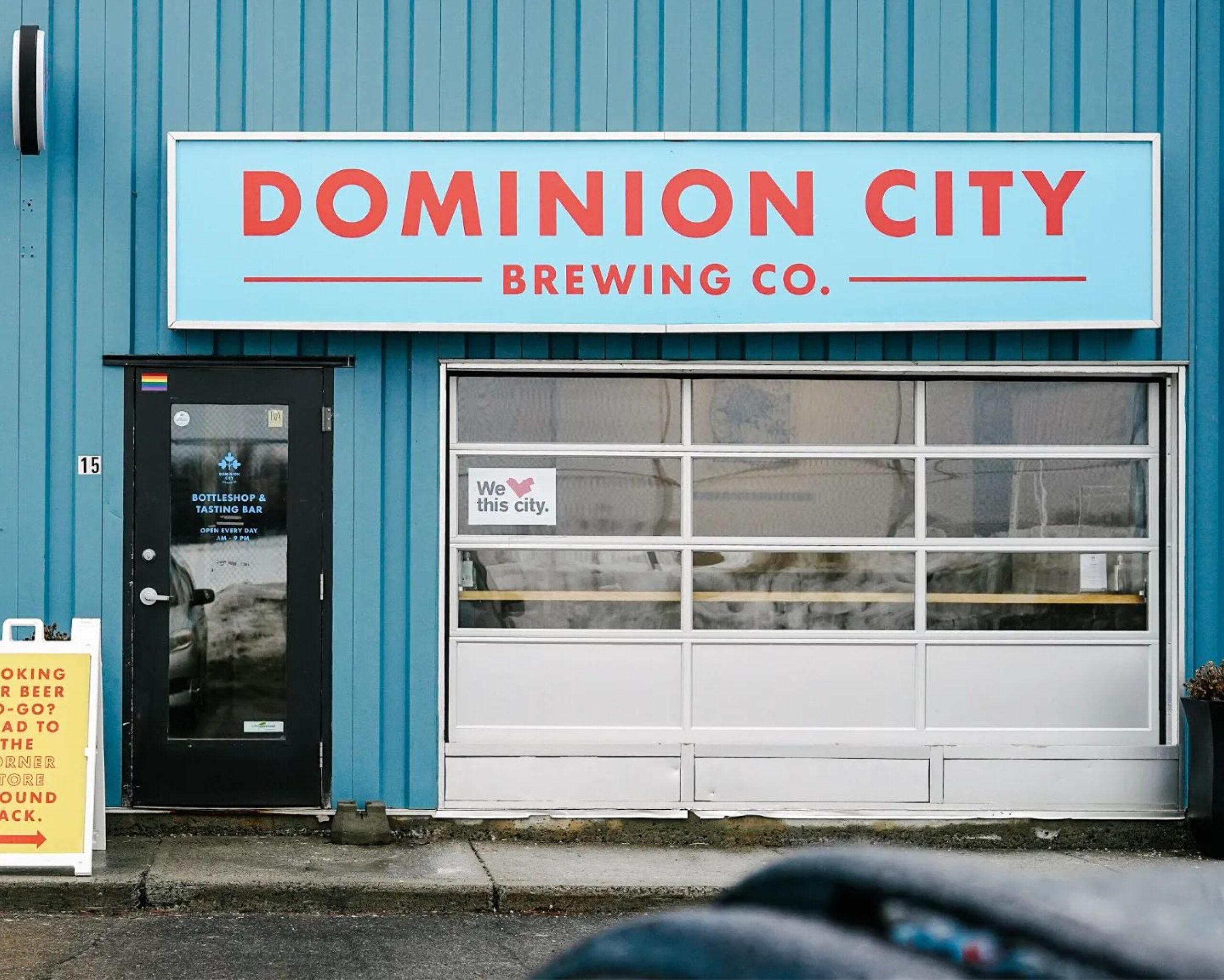 Promo image: Front of the Dominion City Brewing Co. brewery.