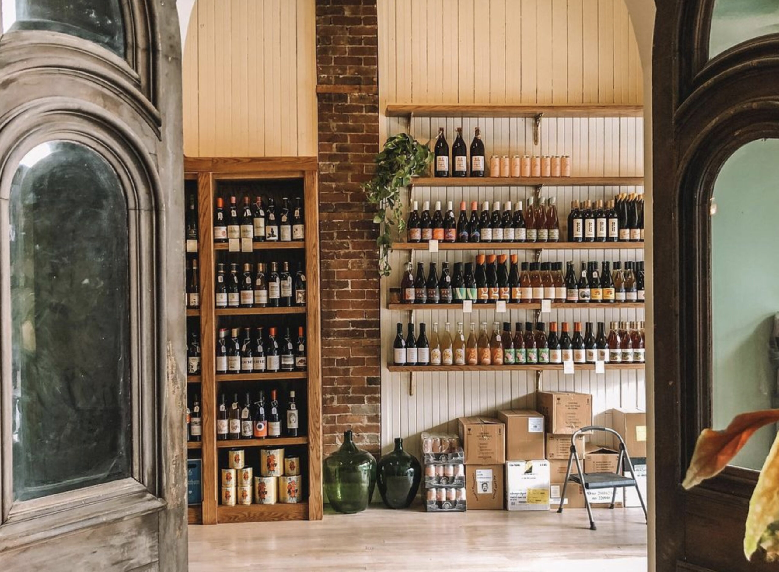 Interior of Gia Cantina, showcasing their impressive wine collection.